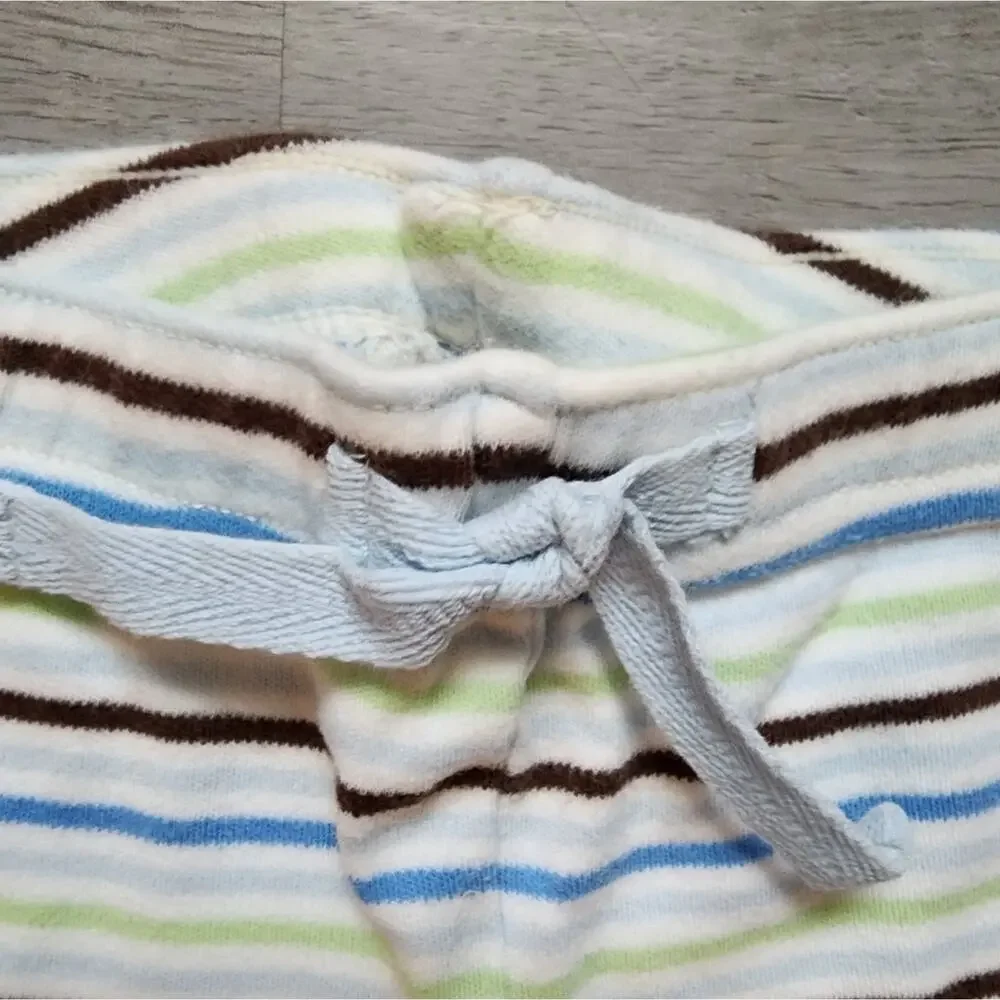 Gymboree Boy's Infant Multi-Color Striped Loungewear Pants Size 0-3 Months 0-3M